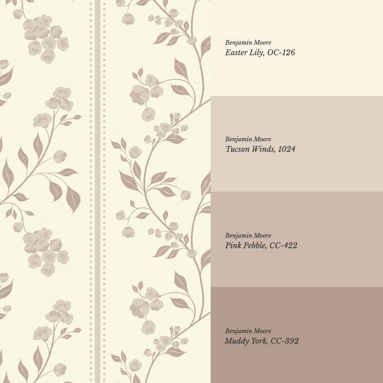 Cataleya Trailing Stripes Rose Dust Wallpaper
