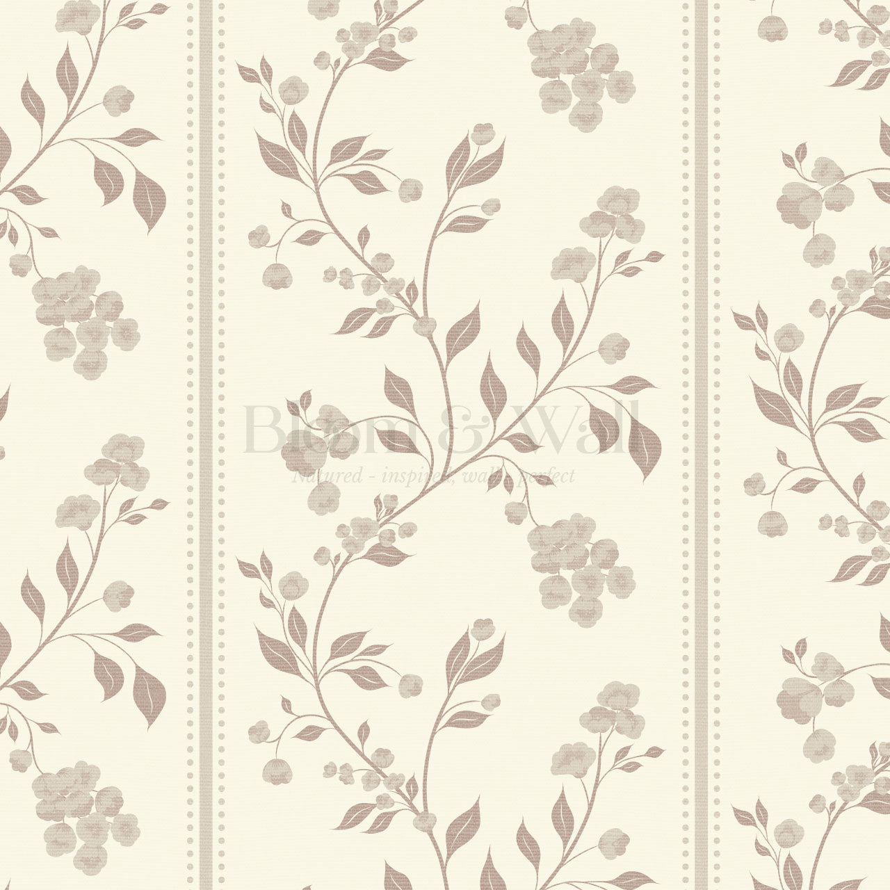 Cataleya Trailing Stripes Rose Dust Wallpaper