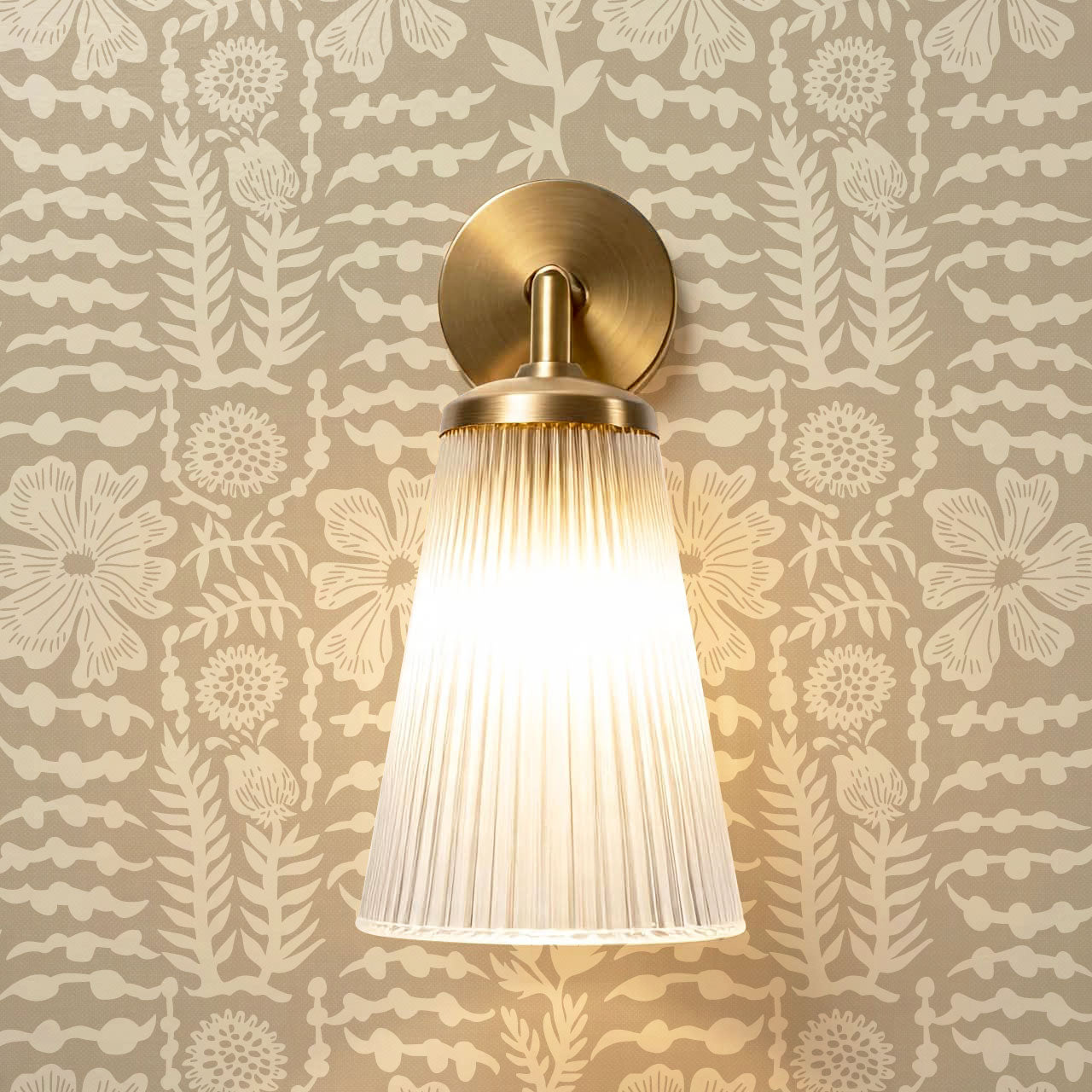 Catalina Poppy Blooms Beige Wallpaper