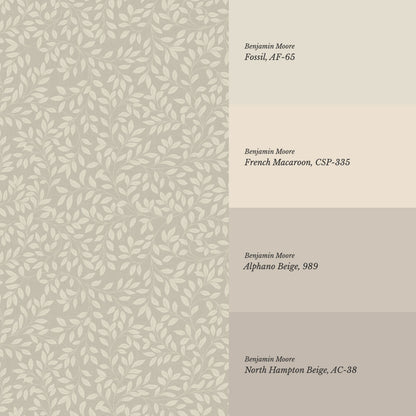 Cecilia Laurel Vines Olive Wallpaper