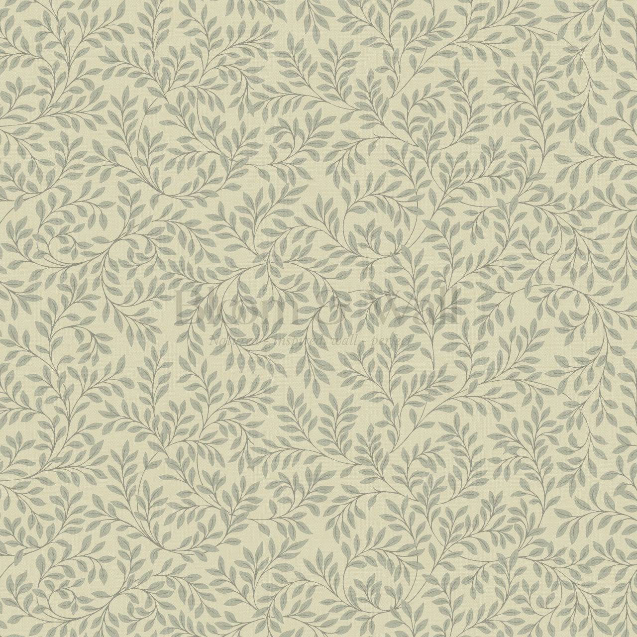 Cecilia Laurel Vines Gold Sage Wallpaper