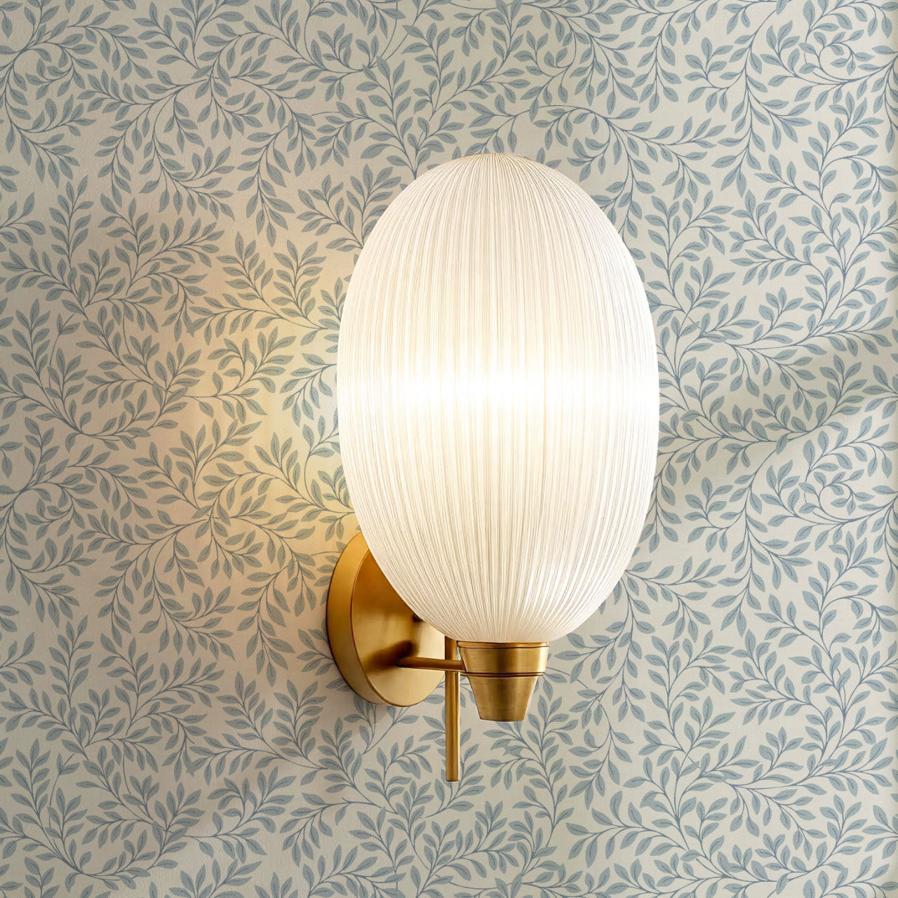 Cecilia Laurel Vines French Blue Wallpaper