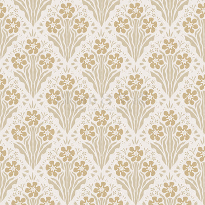 Celeste Damask Honey Wallpaper