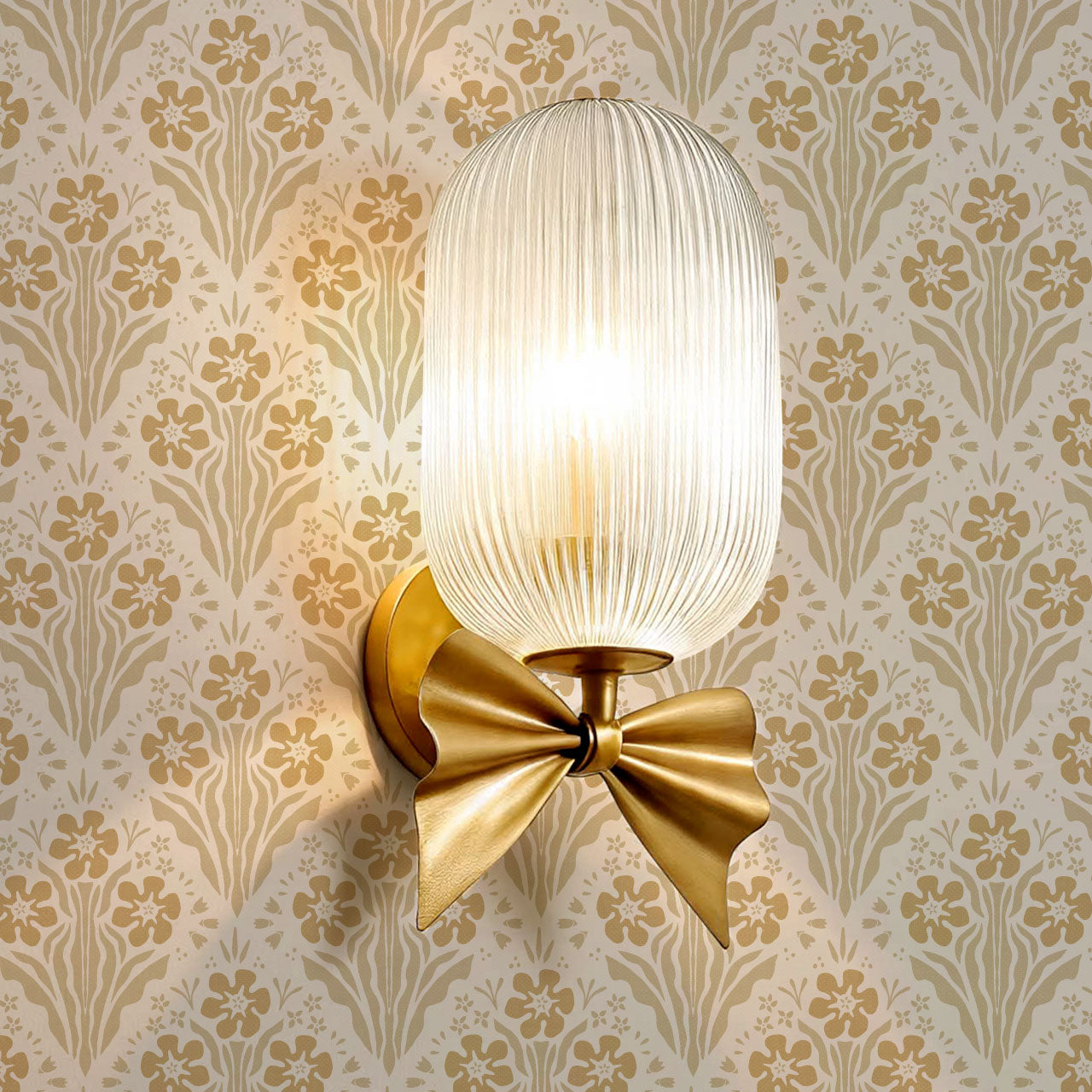 Celeste Damask Honey Wallpaper