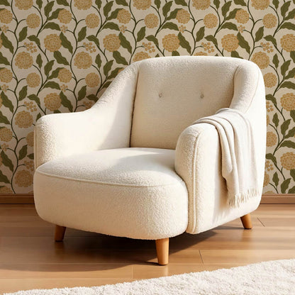 Celestina Florals Mustard Green Wallpaper