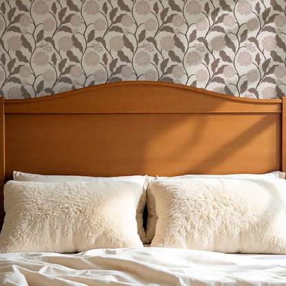 Celestina Florals Cocoa Antique Gray Wallpaper