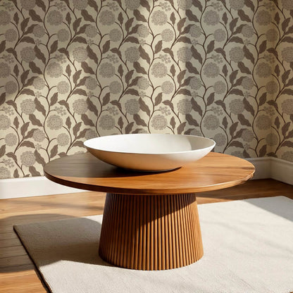 Celestina Florals Ivory Cocoa Wallpaper