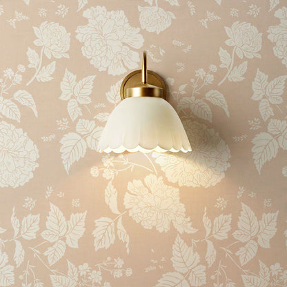 Celina Peony and Berry Vines Vintage Blush Wallpaper