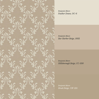 Celine Ogee Vines Beige Wallpaper