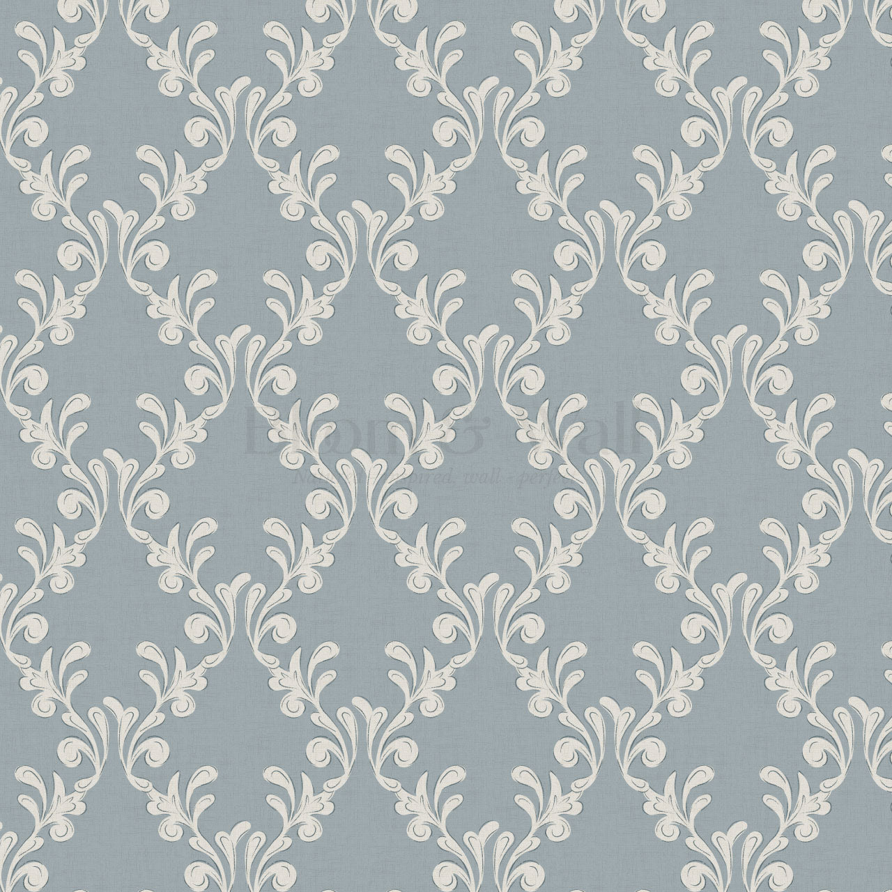 Celine Ogee Vines Misty Blue Wallpaper
