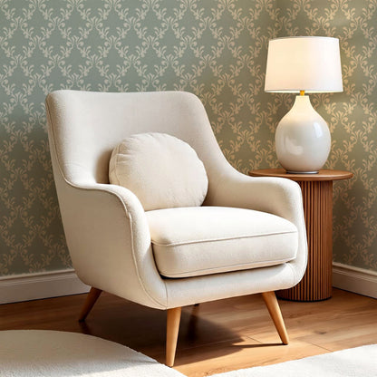 Celine Ogee Vines Silver Sage Wallpaper