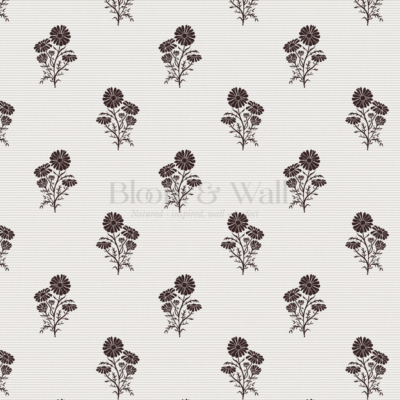 Chamomile Afternoon Tea Charcoal Wallpaper