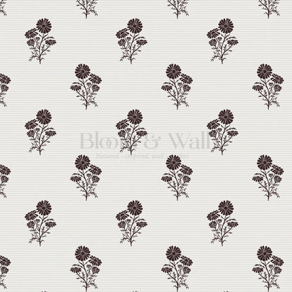 Chamomile Afternoon Tea Charcoal Wallpaper