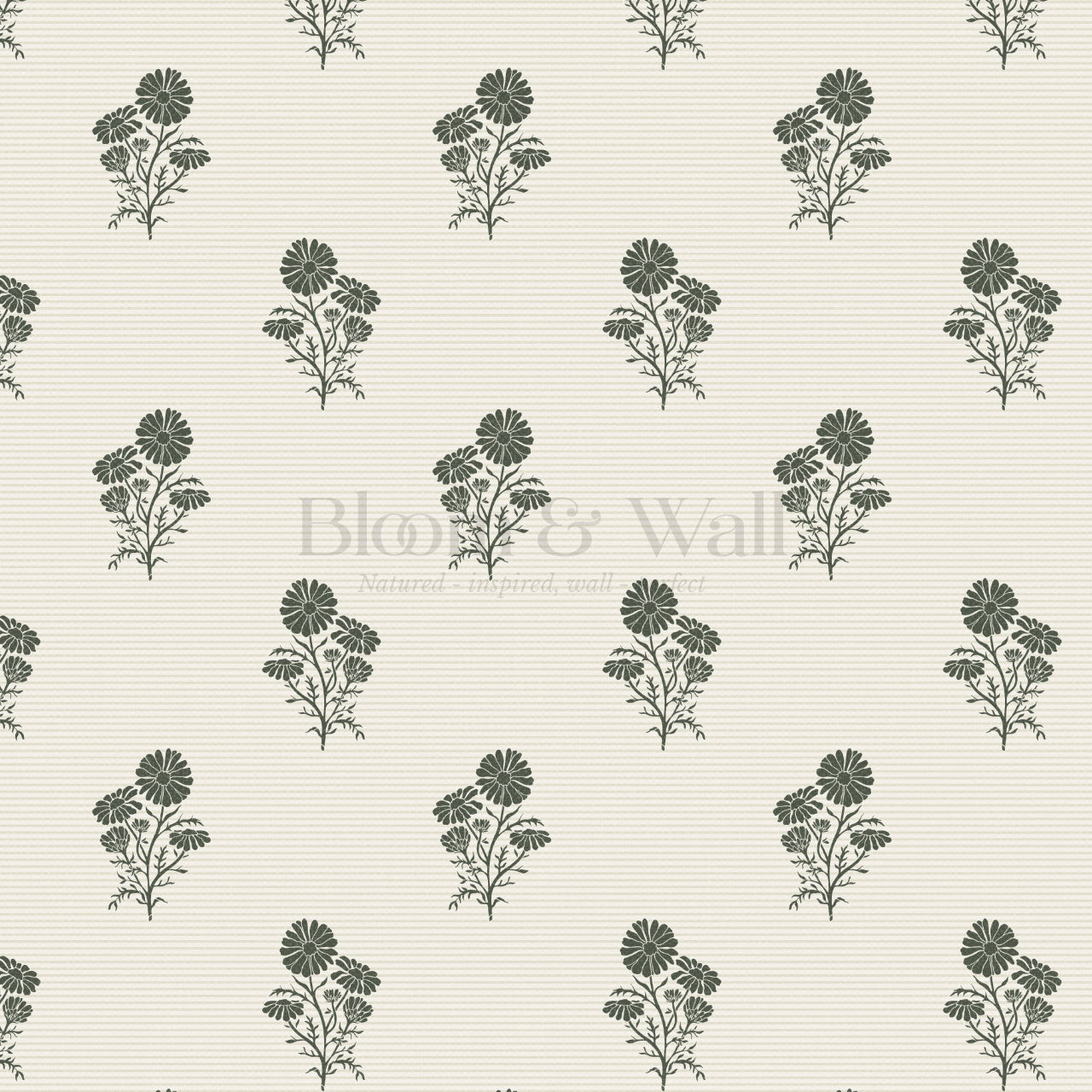 Chamomile Afternoon Tea Sage Wallpaper