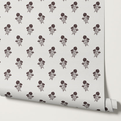 Chamomile Afternoon Tea Charcoal Wallpaper