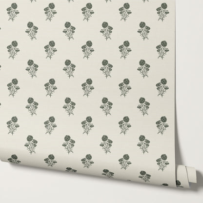 Chamomile Afternoon Tea Sage Wallpaper