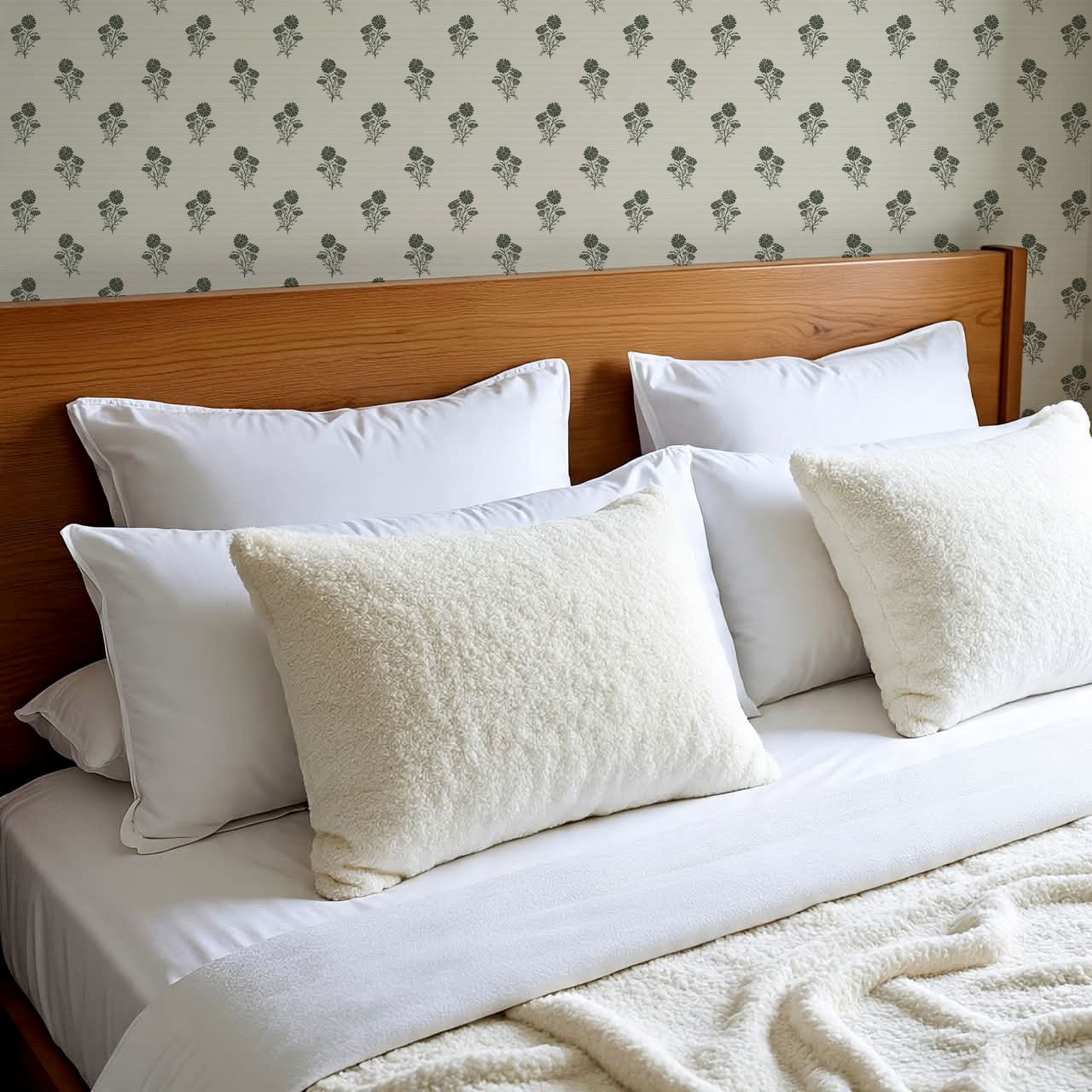 Chamomile Afternoon Tea Sage Wallpaper