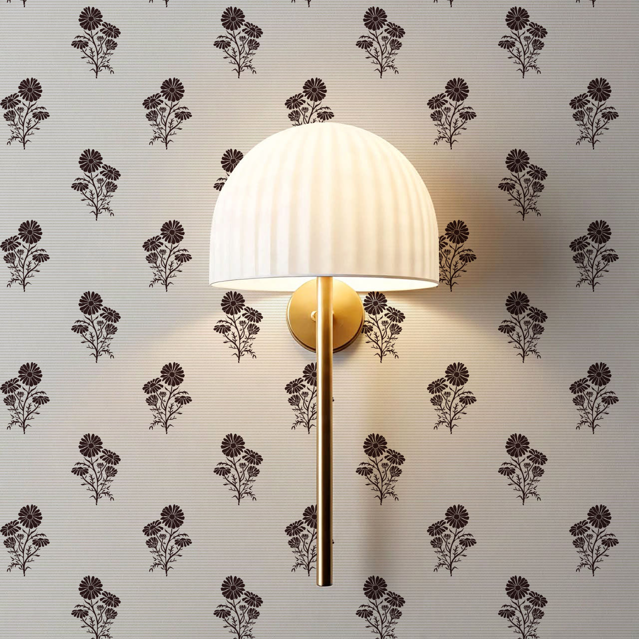 Chamomile Afternoon Tea Charcoal Wallpaper