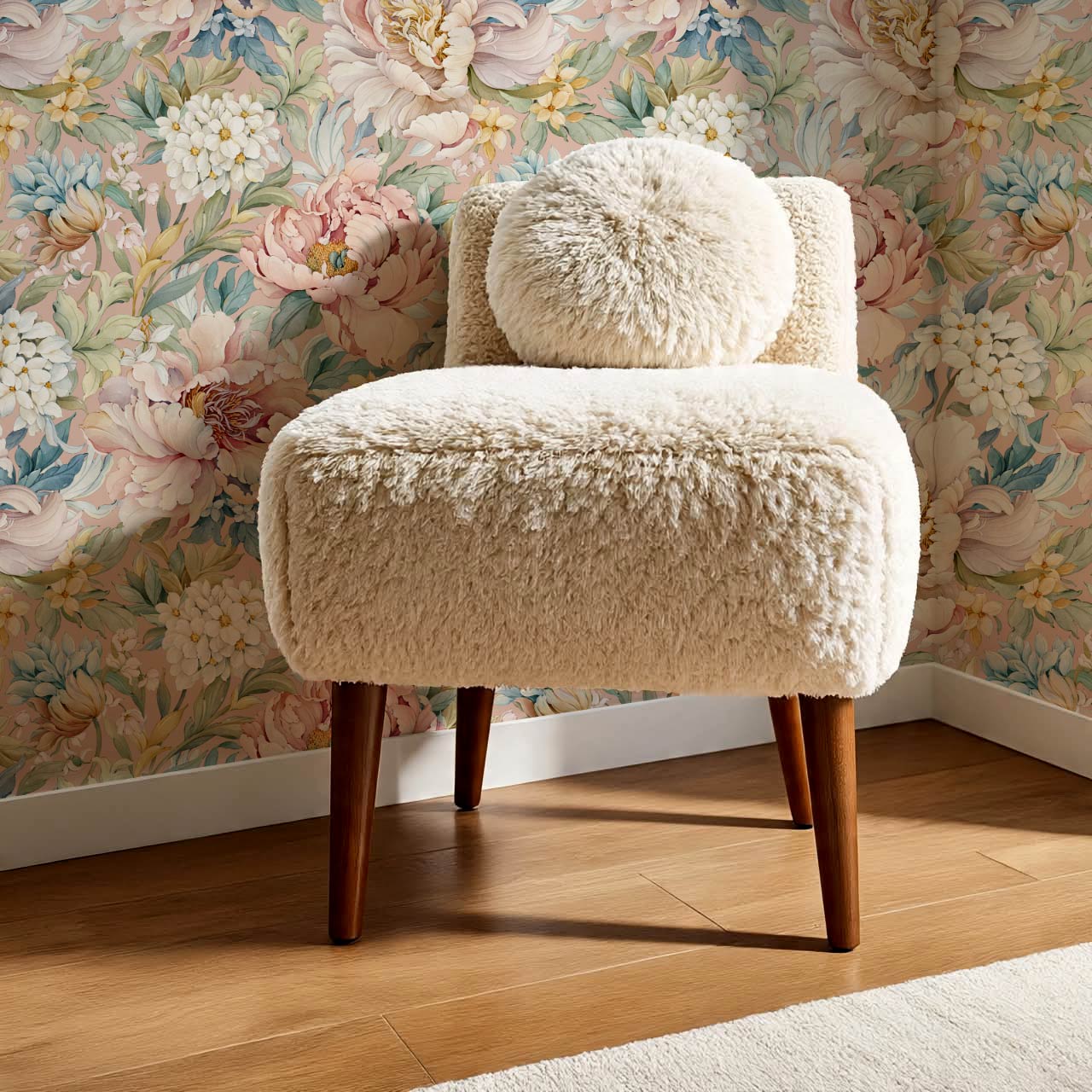 Chandelle Peony Bloom Reverie Coral Wallpaper