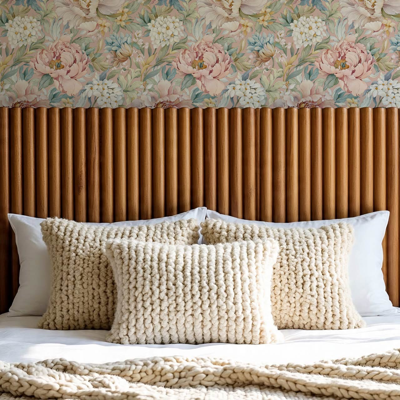 Chandelle Peony Bloom Reverie Coral Wallpaper