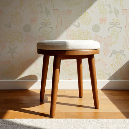 Chantal Large Bows and Corals Blush Wallpaper