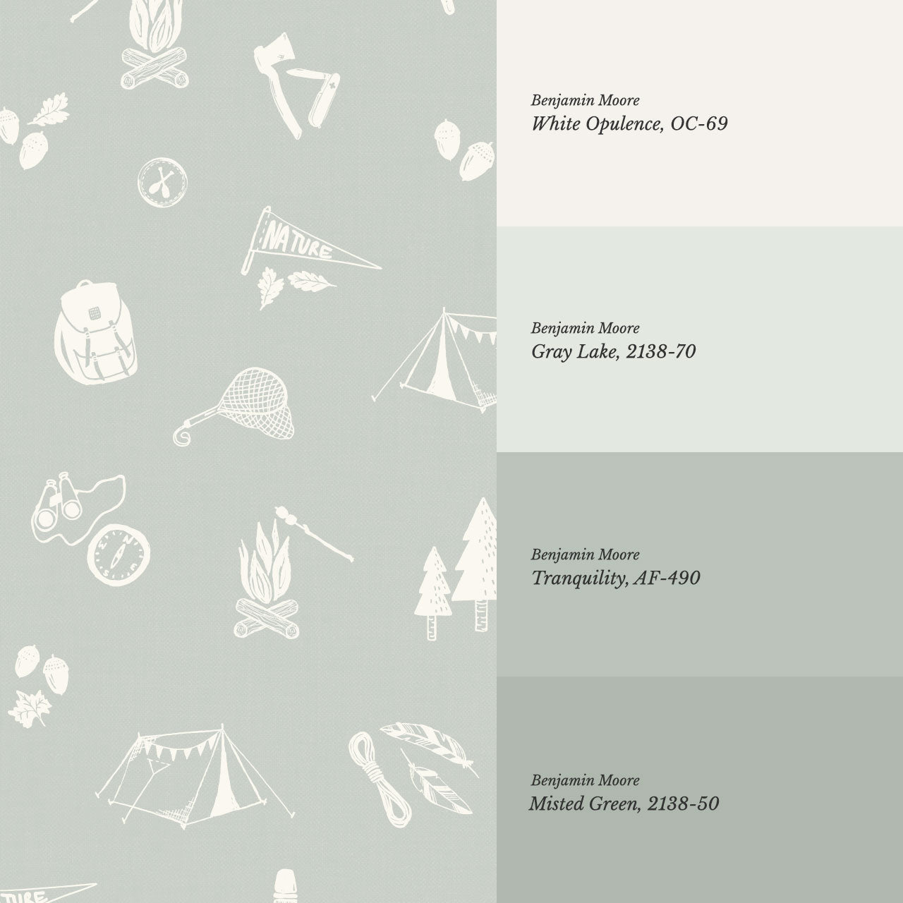 Charlie Camping Trip Sea Salt Wallpaper