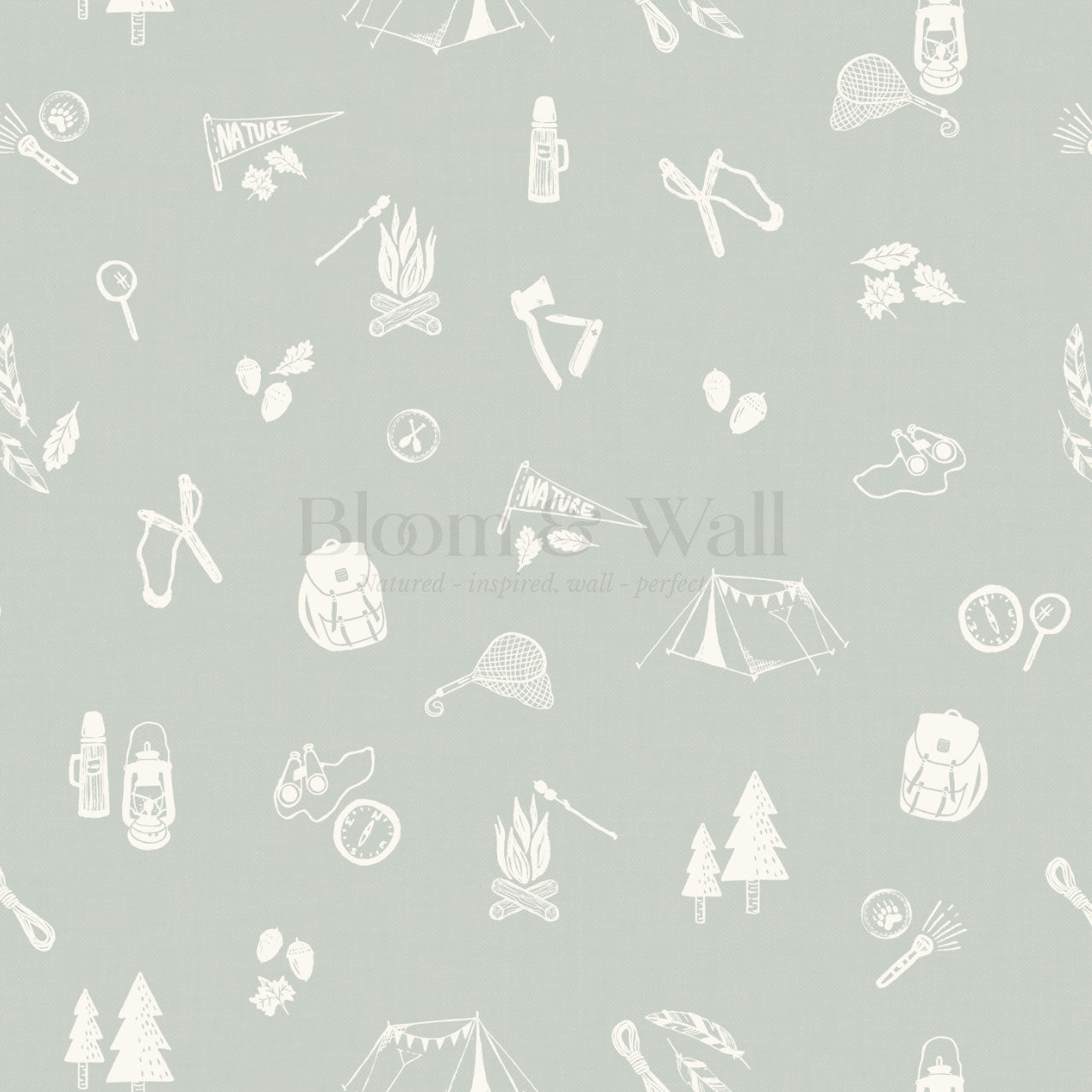 Charlie Camping Trip Sea Salt Wallpaper