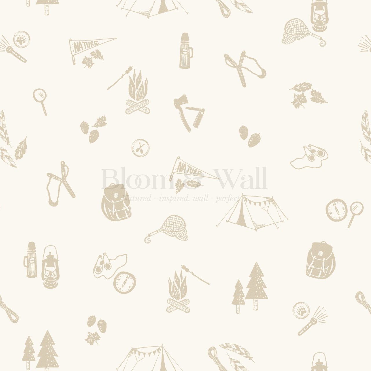 Charlie Camping Trip Oat Wallpaper