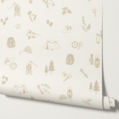 Charlie Camping Trip Oat Wallpaper