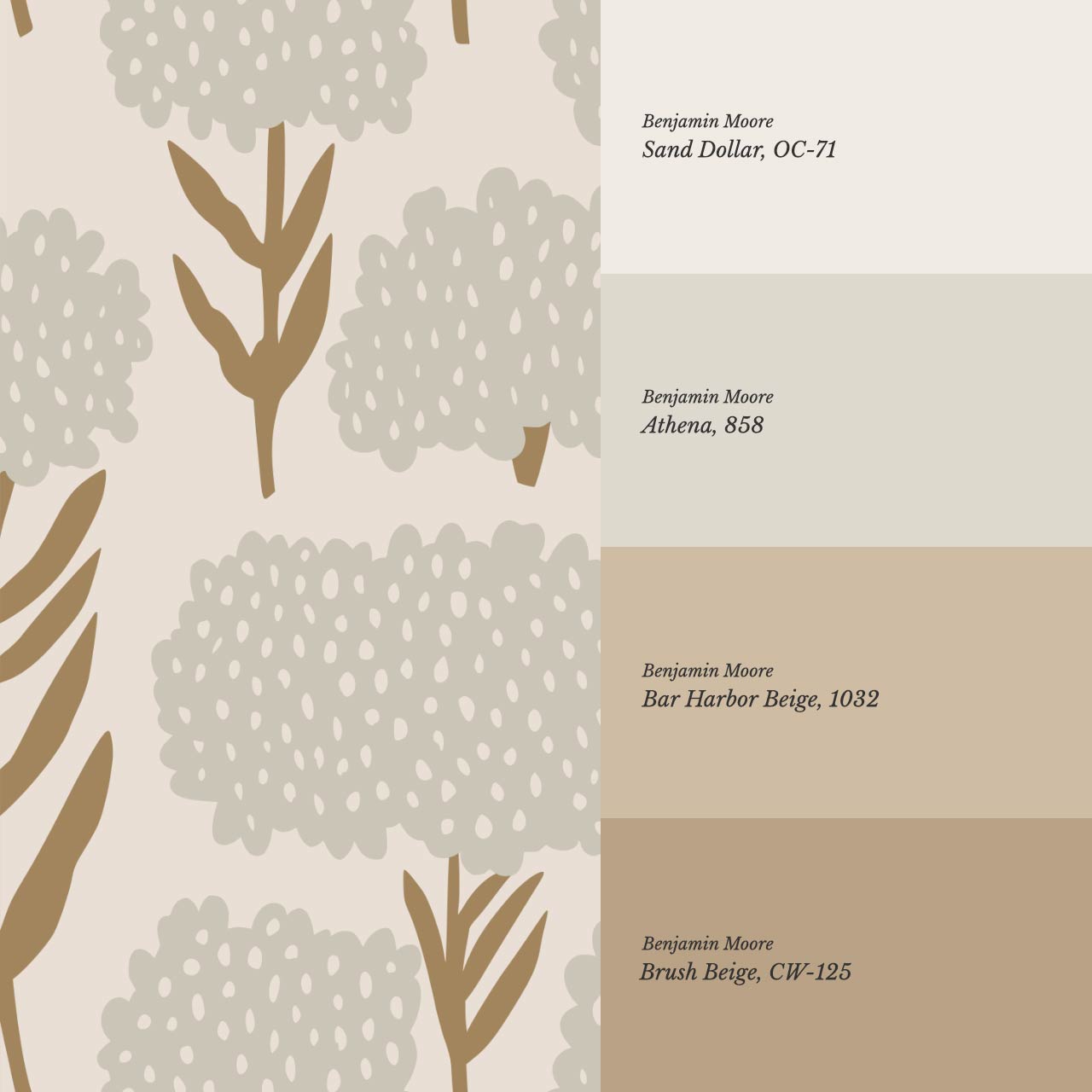 Charlotte Folk Blossom Parchment Wallpaper