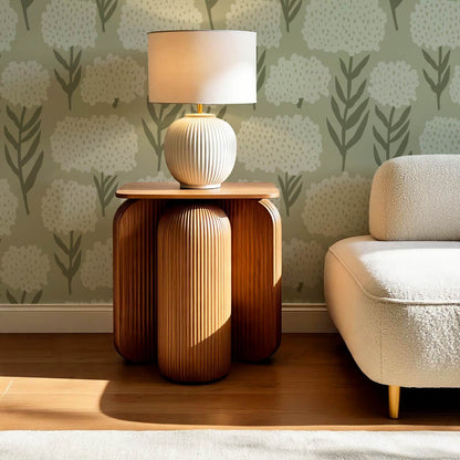 Charlotte Folk Blossom Mint Wallpaper