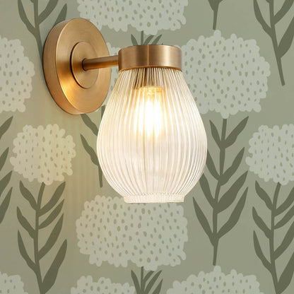 Charlotte Folk Blossom Mint Wallpaper