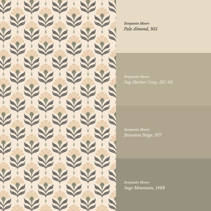 Chiara Floral Warm Butter Wallpaper