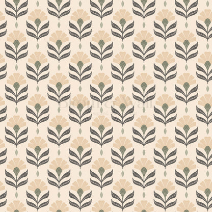 Chiara Floral Warm Butter Wallpaper