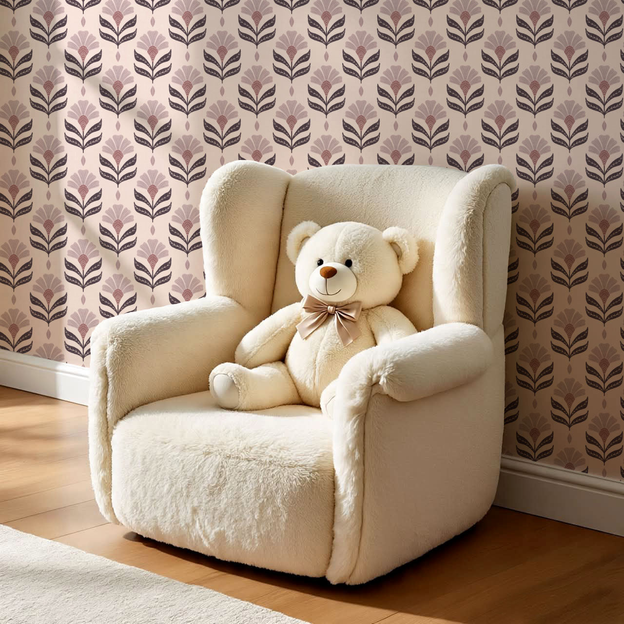 Chiara Floral Rose Dust Wallpaper