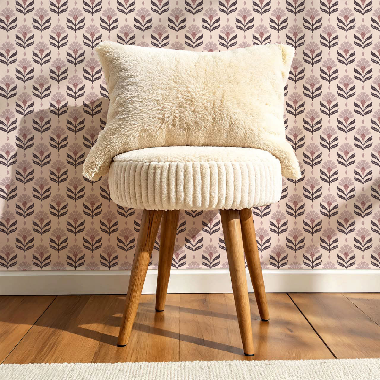 Chiara Floral Rose Dust Wallpaper