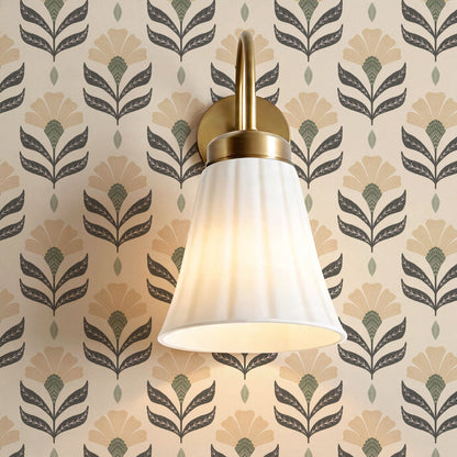 Chiara Floral Warm Butter Wallpaper