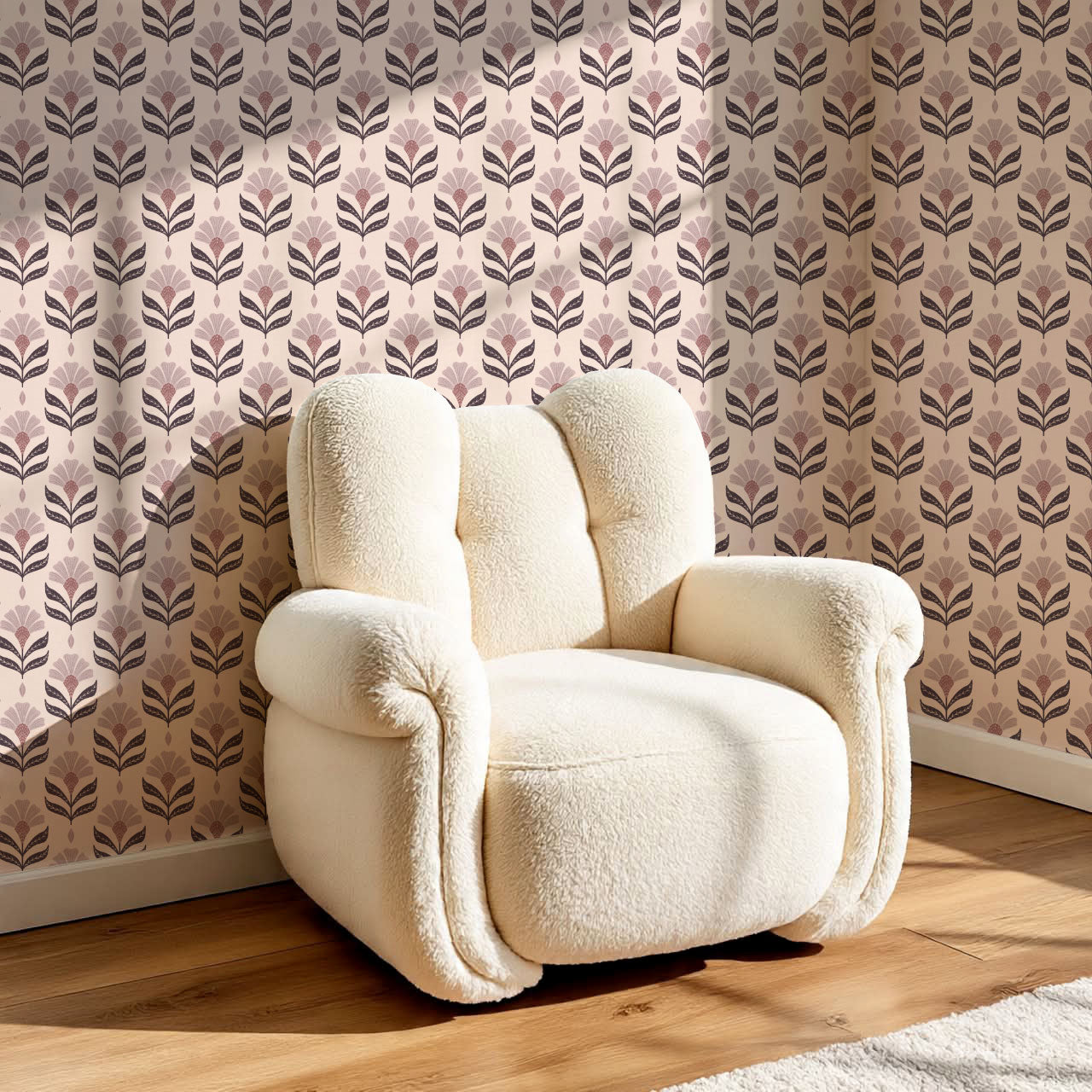 Chiara Floral Rose Dust Wallpaper