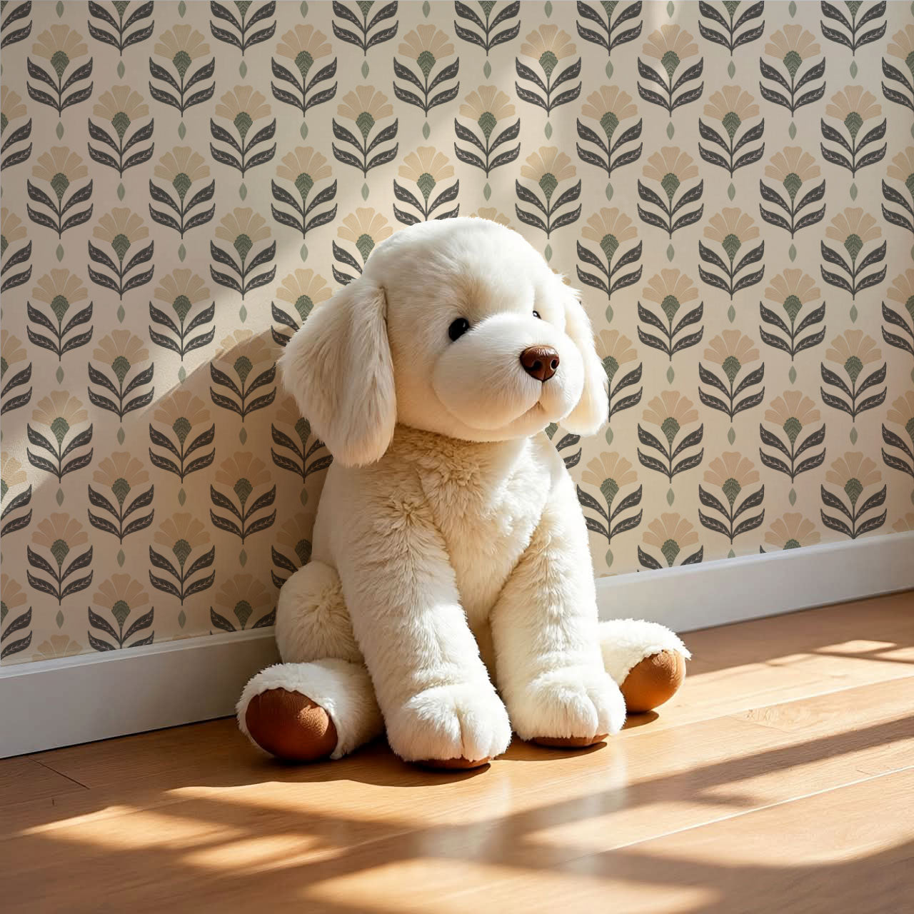 Chiara Floral Warm Butter Wallpaper