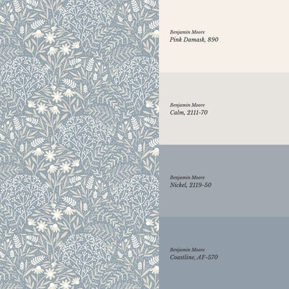 Chloe Meadows French Blue Wallpaper