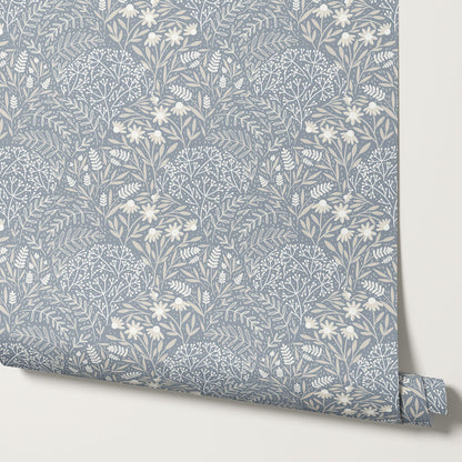 Chloe Meadows French Blue Wallpaper
