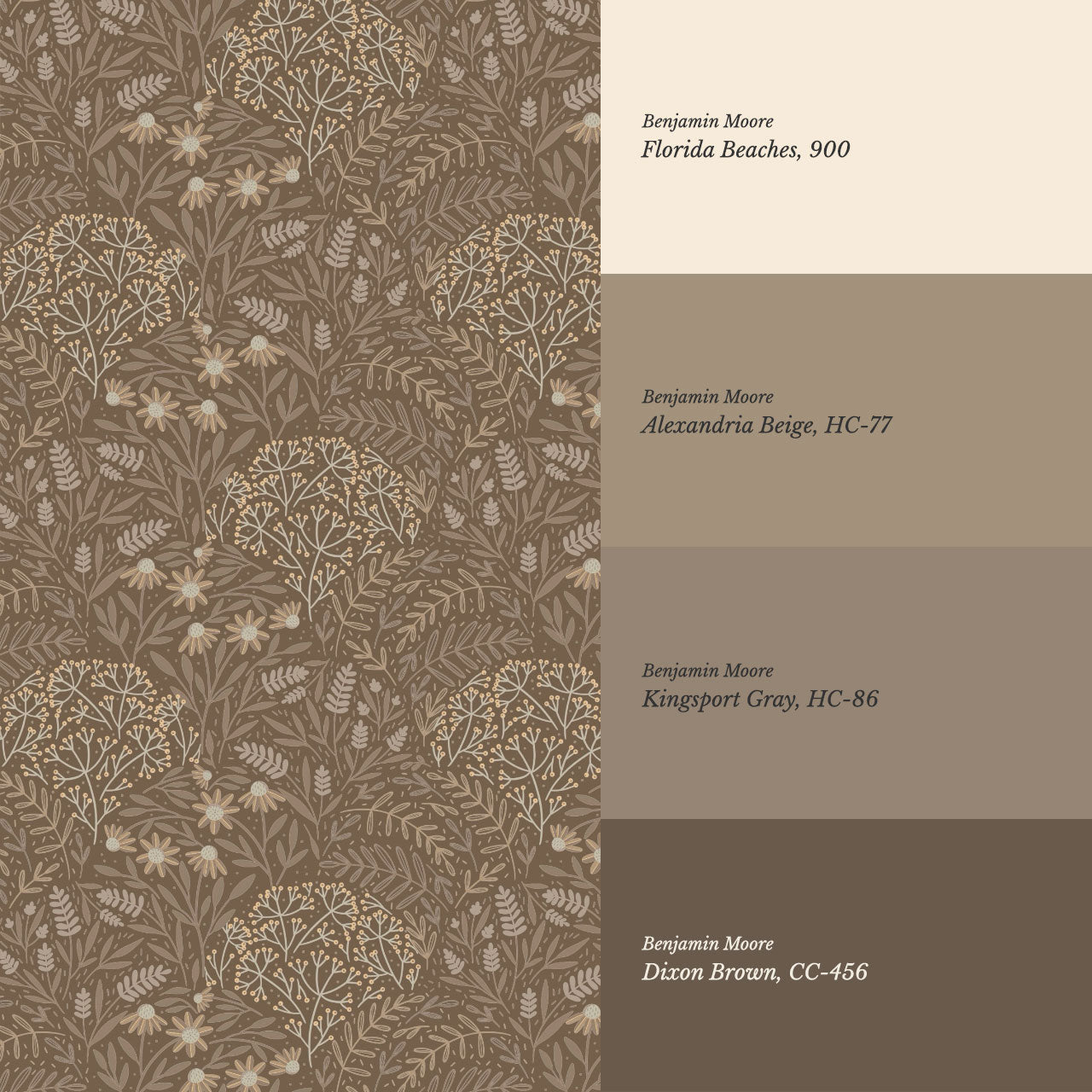 Chloe Meadows Brown Sand Wallpaper