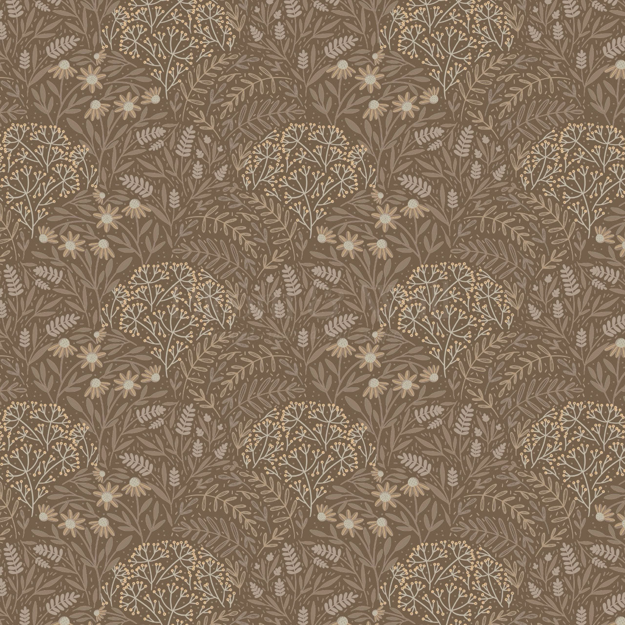 Chloe Meadows Brown Sand Wallpaper