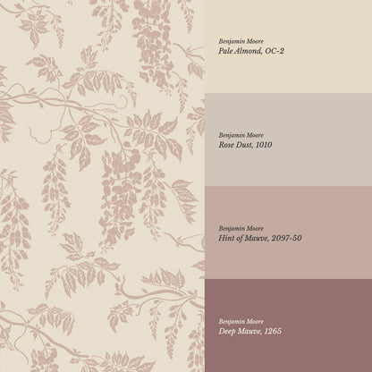 Claire Mauve Butter Wisteria Wallpaper