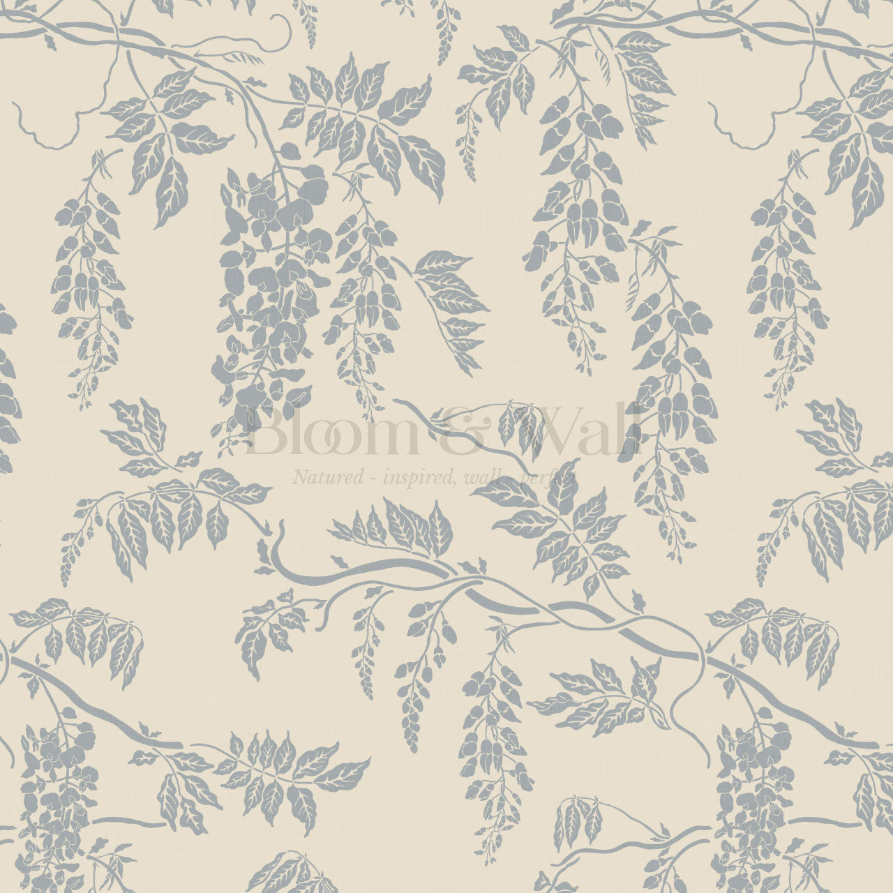 Claire French Blue Wisteria Wallpaper