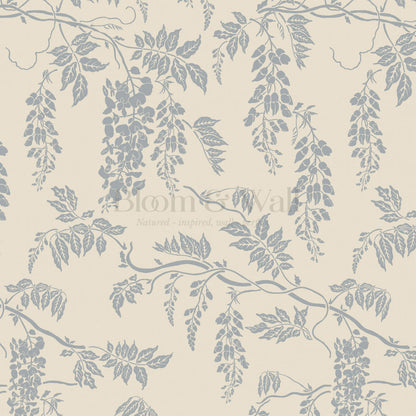 Claire French Blue Wisteria Wallpaper