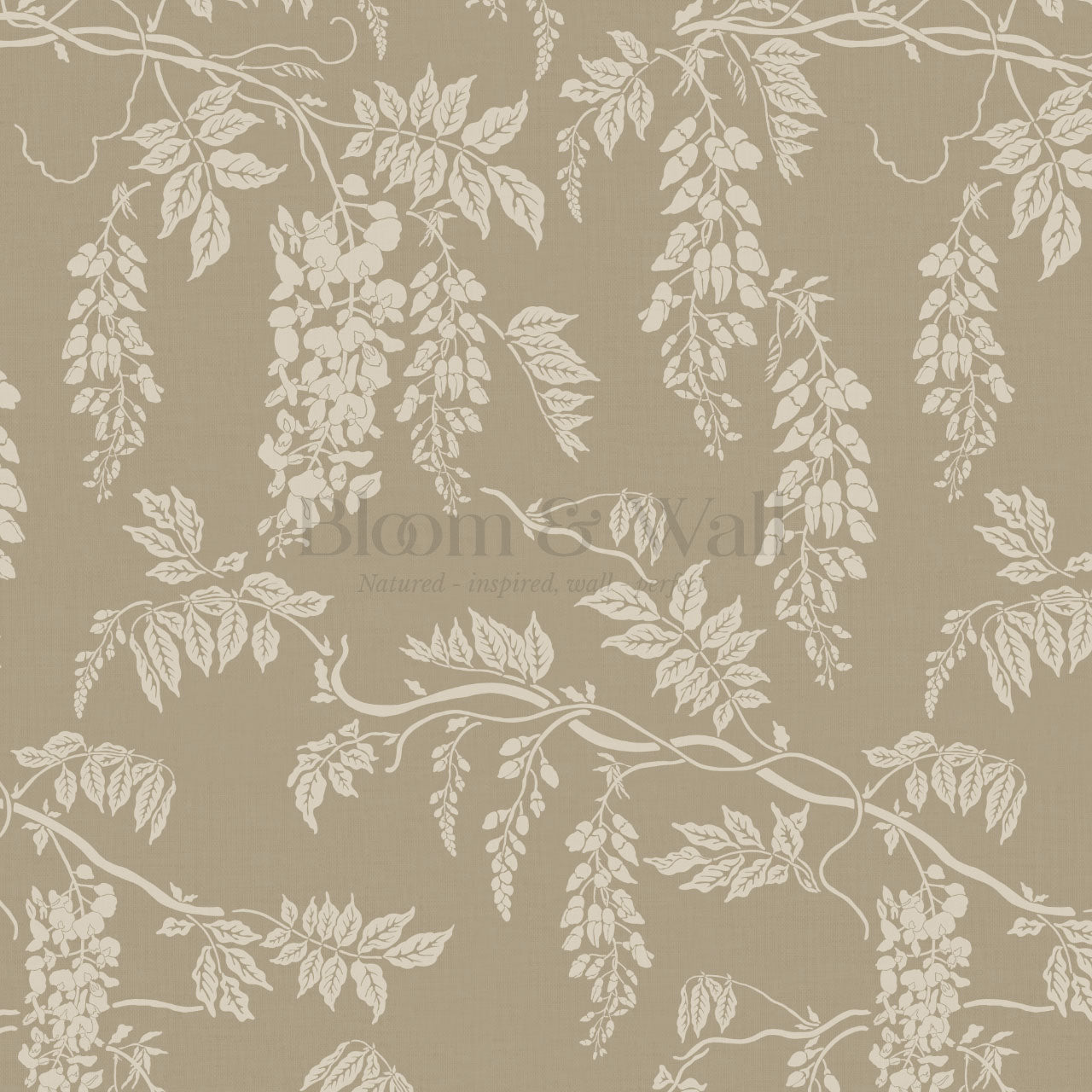 Claire Nordic Gray Wisteria Wallpaper