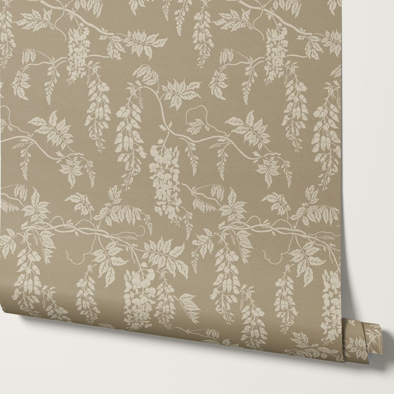 Claire Nordic Gray Wisteria Wallpaper