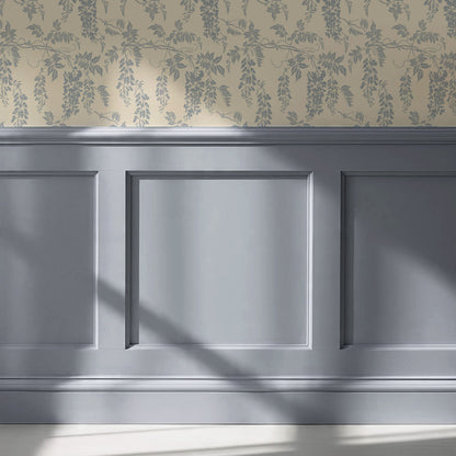 Claire French Blue Wisteria Wallpaper