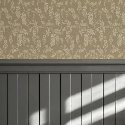 Claire Nordic Gray Wisteria Wallpaper